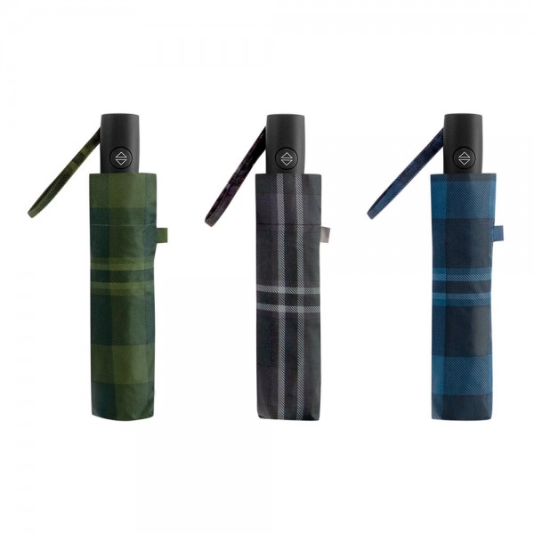 Paraguas mini apertura y cierre automatico 7 varillas ø56cm pongee puño negro recto clima colores / modelos surtidos
